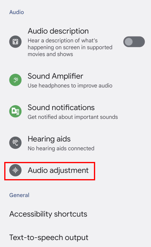 Tap Audio Adjustment